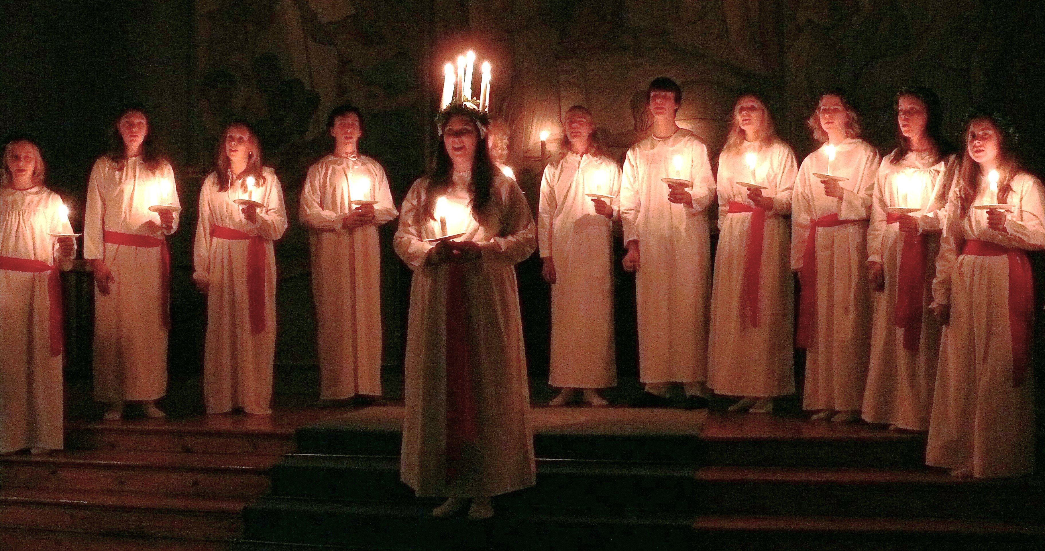 Den 13:e och 14:e december är det flera Luciakonserter i Lidingös kyrkor. Se "Evenemang" för att få en fullständig överblick. Arkivbild